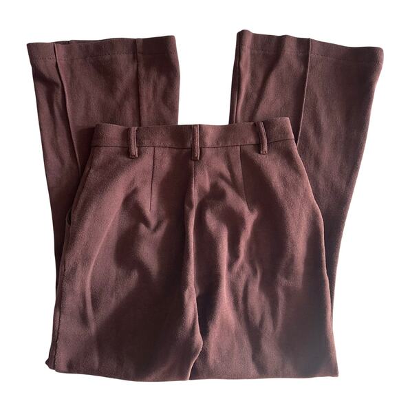 Urban Outfitters, Maroon, Pleated, Flare/Wide Leg, Trousers- S - Picture 2 of 12